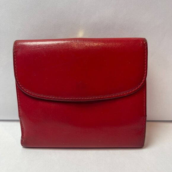 GUCCI Vintage Red Patent Leather Compact Wallet w/ Horseshoe Clasp - Preowned - Picture 2 of 14